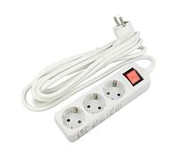 51083 Cable de extensión 3G1,5mm2 3 metros PVC blanco Enchufes adicionales: 3...