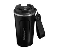 510ml Thermal Coffee Tumbler - Smart Insulated Mug with Lid, Stainless Steel Temperature Display Cup and Lanyard | Hot and Cold Drink Mug for Coffee, Tea, Milk, Juice, Cocoa Beverage