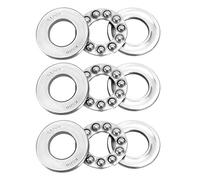 51204 Rodamientos de bolas empuje 20 mm x 40 14 Acero aleación ABEC3 Rodillo una hilera 3 piezas