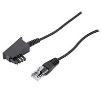 51234 Cable: Teléfono RJ45 Plug,TAE F Plug 6m Negro Cable: Cu GOOBAY