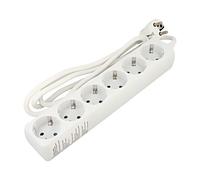 51296 Cable de extensión 3G1,5mm2 1,5m PVC blanco Enchufes adicionales: 6 16A...