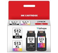 512XL 513XL Cartuchos de impresora 512 513 XL Multipack PG512 CL513 Cartuchos de repuesto compatibles con Canon PG-512 CL-513 para Canon Pixma MP230 MP495 MP240 MP250 MP280 MX340 IP2700 (negro y color