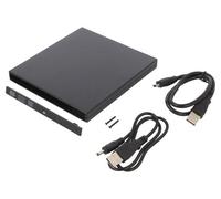 51864 Carcasa para unidad óptica de CD/DVD negra SATA I,USB 2.0 QOLTEC