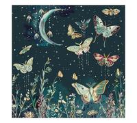 51buyoutgo Kit Punto de Cruz con Hilos y Tela Impresa Polilla, Cuadros en Bordar Punto de Cruz Kit Bordado Completo Esquemas Cross Stitch Embroidery para Principiantes Patrones Contado 40 x 40 cm