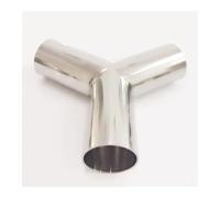 51mm 2" Pipe OD Butt Welding Y Shaped 3 Way SUS 304 Stainless Steel Fitting Spliter Homebrew Beer Wine
