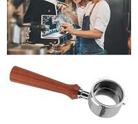 51mm Bottomless Portafilter, Espresso Machine Stainless Steel Portafilter, 51mm Portafilter 3 Ear for Delonghi (F Jacoranda)