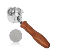 51mm Portafiltro Sin Fondo, 3 Orejas Portafiltro Espresso con Cesta de Filtro Desmontable y Mango Acero Inoxidable Pieza de Repuesto Compatible con DeLonghi ECO680 ECO685