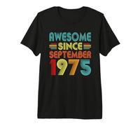 51st Birthday Idea Awesome Since September 1975 51 Years Old Camiseta Premium
