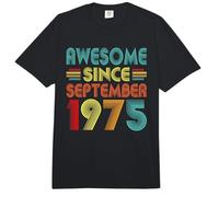 51st Birthday Idea Awesome Since September 1975 51 Years Old Comfort Colors Adult Heavyweight T-Shirt