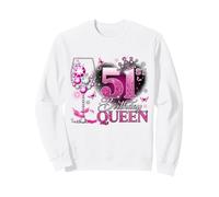 51st Birthday Queen Pink Wine 51 Years Old Women Girls Sudadera