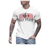 51st State Canada Camiseta de manga corta - Declaración política para hombres hace que Estados Unidos Canadá vuelva a ser genial para el tiempo libre, eventos y uso diario