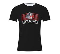 51st State Canada Camiseta de manga corta - Declaración política para hombres hace que Estados Unidos Canadá vuelva a ser genial para el tiempo libre, eventos y uso diario