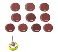 52/102 discos de lija de forma redonda, grano 60-2000, gancho bucle, papel de lija abrasivo para amoladora, discos de lijado giratorios con placa de respaldo