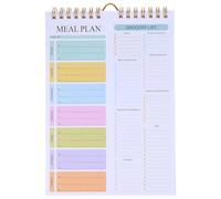 52 Hojas Planificador de Menú Semanal A5 Espiral y Desprendibles | Papel Tamaño A5 sin Fecha, Diseño Pastel, para Menús y Listas de Compras en Casa