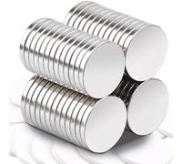 52 imanes pequeños de neodimio, 8 x 1 mm, autoadhesivos, fuertes para nevera, pizarra, manualidades, tarjetas