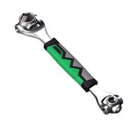 52-in-1 Bit Ratchet Socket Wrench | 360° Rotate Head Ergonomic Spanner Metal Tool 30x3x3cm 420g | Heavy Duty Multi-Purpose Wrench for Auto Repair Motorcycle Industrial Maintenance Technician Garage