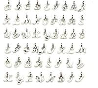 52 Letras Joyas Creación de Colgantes de Plata Mixta Lisa Plata Tibetana Colgantes de Metal DIY para Collar Creación y Creación de Joyas para Pulseras Convenient Design