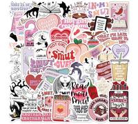 52 libros vintage pegatinas estéticas pegatinas de vinilo impermeables para botellas de agua scrapbooking diario portátil para adultos y adolescentes