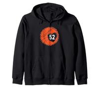 # 52 Número 52 - Baloncesto gráfico Diciendo Bola Bball Lindo Sudadera con Capucha
