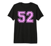 52 Número Cincuenta y Dos Deportes Varsity College Girl Matching Camiseta Premium