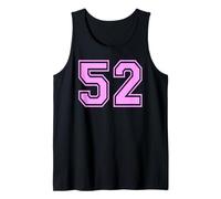 52 Número Cincuenta y Dos Deportes Varsity College Girl Matching Camiseta sin Mangas