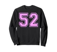 52 Número Cincuenta y Dos Deportes Varsity College Girl Matching Sudadera