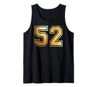 52 Número Cincuenta y Dos Equipos Deportivos gráfico Varsity Matching Camiseta sin Mangas