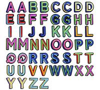 52 Parches Bordados, Letras A-Z Apliques Termoadhesivos DIY Coser o Planchar a la Ropa, Decorativos de Reparación Patch Sticker para Bolsas