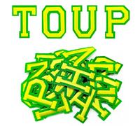 52 parches de letras para planchar, parches del alfabeto A-Z, letras de fieltro, letras de tela, letras para coser en ropa, sombreros, bolsos, calcetines, accesorios de bricolaje (verde y amarillo)