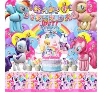52 Pcs Decoracion Cumpleaños Little, Little Party, Little Fiesta, Mantel Little, Globos Little, Little Decoracion De Fiesta, Decoracion Little, Little Fiesta Cumpleaños, Little Tarta