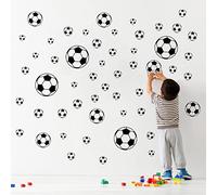 52 pegatinas de fútbol, fáciles de despegar y pegar, pegatinas de pared, arte de pared, calcomanías de fútbol para habitación de niños, adolescentes, dormitorio, ventana, puerta (pegatinas de fútbol)