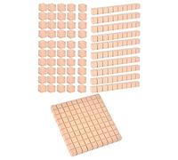52 Piezas Bloques Base Diez Juguetes Matemáticos Material Didáctico de Madera para Práctica de Números Adecuado para Estudio en, Paquete B