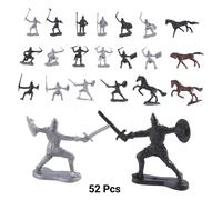 52 piezas/bolsa de juguetes romanos de modelo de caballo de guerra de caballería medieval