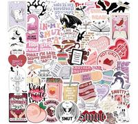 52 piezas Bookish Smutty Stickers, divertido libro Smutty pegatina, estética libros lectura impermeable vinilo adhesivo para ordenador portátil teléfono monopatín