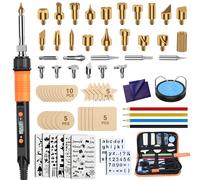 52 Piezas Kit Pirograbador De Madera，Kit Pirograbadores EléCtrico De 100w Con Temperatura Regulable Entre 200°C Y 500°C.Para Madera, Cuero Y Grabados