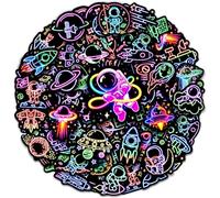 52 Piezas Pegatinas Niños, Neon Astronautas Stickers Infantiles Vinilo Impermeable DIY Sticker para Skateboard, Ordenador Portátil, Botellas de Agua, Móvil, Skate, Macbook, Maletas, Patinete, Journal