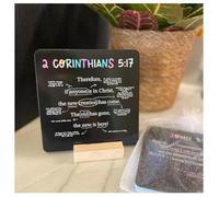 52 tarjetas de las Escrituras, un versículo bíblico mapeado para cada semana del año, tarjetas de oración cristianas inspiradoras con soporte de madera, para familiares y amigos