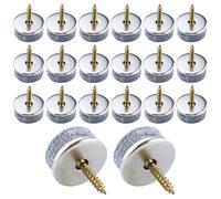 52 tornillos deslizadores de fieltro, 22 mm, almohadillas de fieltro para sillas, redondos, para azulejos, patas de sillas para muebles, sillas, laminados, parqué, azulejos