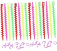 52 varillas de pelo en espiral pequeñas y grandes para cabello rizado natural, rizadores de plástico flexibles para un peinado suave y sin daño, rizadores en espiral de acción rápida, adecuados para