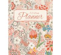 52-week planner - weekly daily plans, vintage floral, 7.5 x 9.25: 52 weeks of daily planning with goal setting and reflection journal