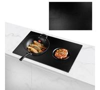 52 x 78 cm Protector de encimera, placa de inducción, alfombrilla de inducción, alfombrilla de silicona ignífuga para mostrador de cocina, cubierta de inducción, color negro