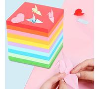 520 piezas 5x5 cm Papel de origami con 10 colores papel plegable cuadrado para doble cara hojas de artesanía de origami