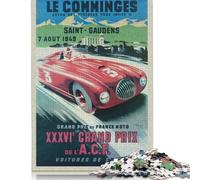520 Piezas Marchal 24 Heures Du Mans Juin 1954 para Adultos, Rompecabezas de Madera difíciles para Adolescentes, Regalos, decoración del hogar, Juguetes de Rompecabezas, 520 Piezas (52 x 38 cm)