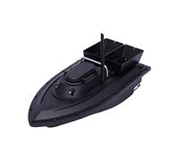 5200 mAh barco de cebo negro, 500 m, cebo de pesca, barco mando a distancia con 2 luces LED, doble contenedor, bote de alimentación de 2 kg, barco de pesca con luces indicadoras, compartimento de