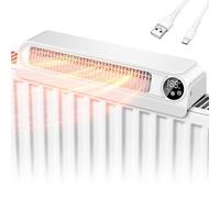5200mAh Ventilador para radiador,Amplificador de Radiador con 4Ventiladores | Ventilador de Radiador,Inalámbrico, Recargable, Aumenta Eficacia de Calefacción, Ahorra Energía