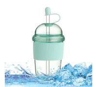 520ml Aesthetic Milkshake Tumbler - Straw & Clear Lid | Korean Ins Water