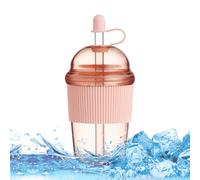 520ml Aesthetic Milkshake Tumbler - Straw & Clear Lid | Korean Ins Water