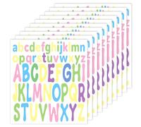 520uds Letras, 10 Hojas de 2,5 cm, 5 cm Pegatinas Letras Minúsculas y Mayúsculas Pegatinas Vinilo Impermeables Álbumes Recortes Buzones Carteles Manualidades (Colorido c)