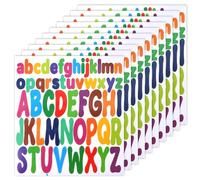 520uds Letras, 10 Hojas de 2,5 cm, 5 cm Pegatinas Letras Minúsculas y Mayúsculas Pegatinas Vinilo Impermeables Álbumes Recortes Buzones Carteles Manualidades (Colorido b)