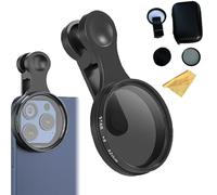 52mm Clip-On Cpl Phone Camera Lens Filter Kit, Allalonga Polarizer Filter for iPhone, Circular Polarizer, Compatible with Most Cell Phones (1set)